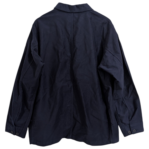MUJI Kapok Blend Moleskin Coverall Chore Jacket - Dark Navy - Size M NWT - Picture 3 of 7
